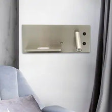 Hotel Decorative Recessed Bedside Headboard Leeslamp met Draadloze Oplader USB-poort LED Leeswandlamp