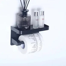Wand WC Papierhouders met plank zwart