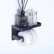 Wand WC Papierhouders met plank zwart