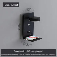 Modern LED Wandlamp Met Schakelaar En USB Oplader