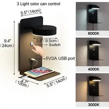 Modern LED Wandlamp Met Schakelaar En USB Oplader